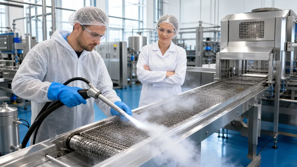 Dry Ice Cleaning for Food Processing Equipment