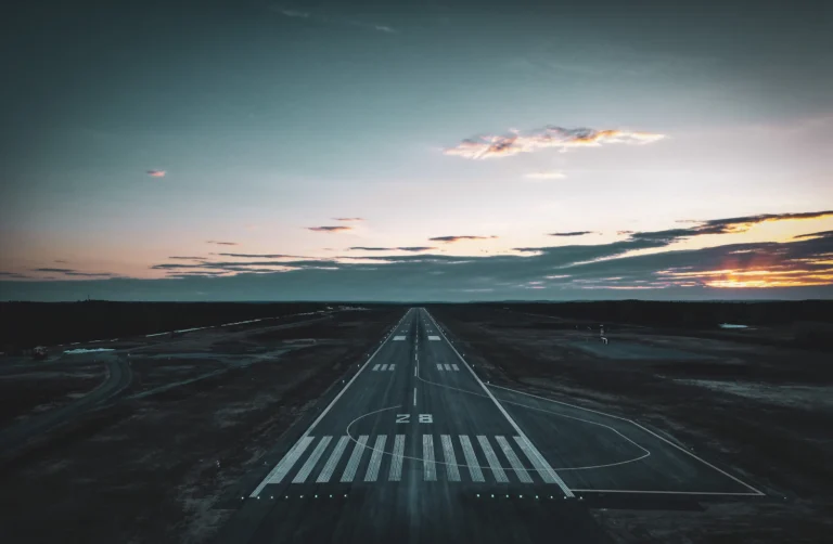 Airport runway reference image for runway rubber removal