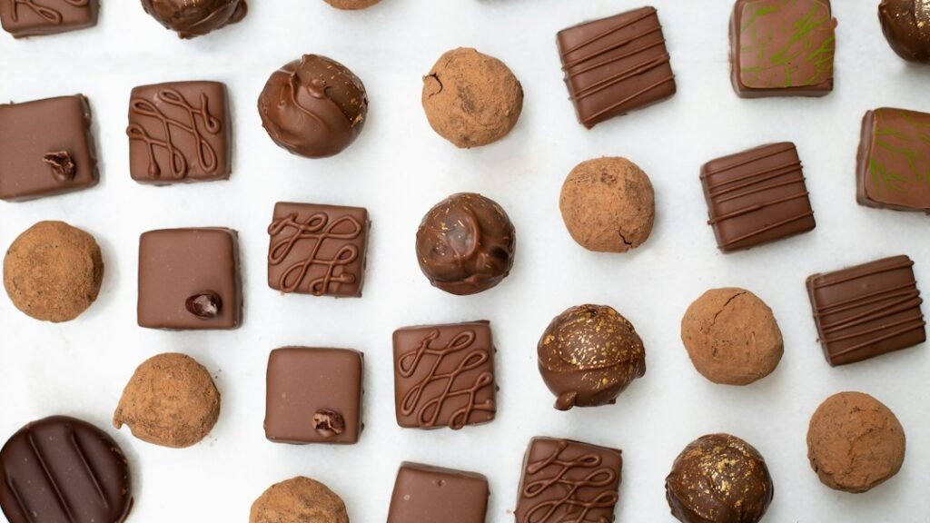 Dark and white chocolate bars