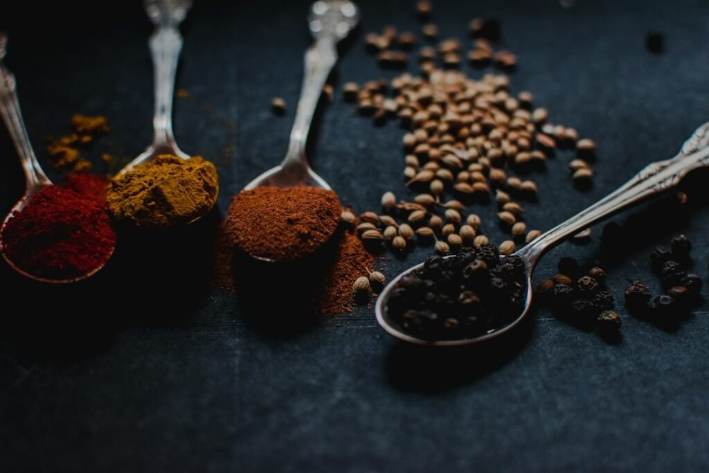 Assortment of spices